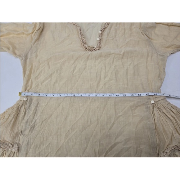 Magnolia Pearl Tunic Dress Cotton Silk Ruffled Lagenlook One Size Rare Collector - Picture 9 of 11